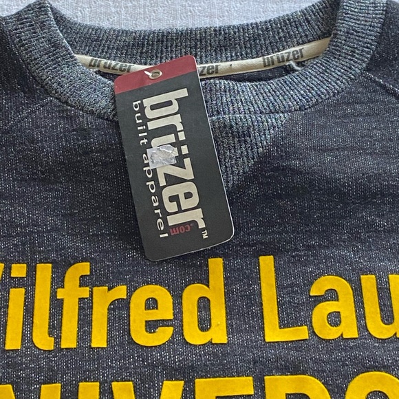 New Bruzer Men' Large Gray Pullover Sweatshirt Wilford Laurie University - Picture 6 of 6